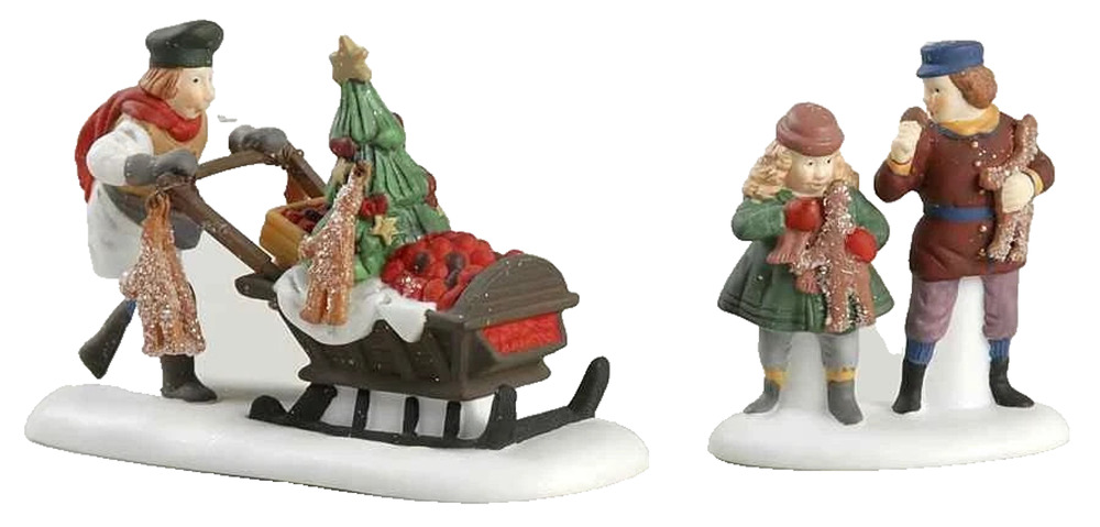 Dept 56 Heritage Village Gingerbread Vendor 2pc Set With Box #58402
